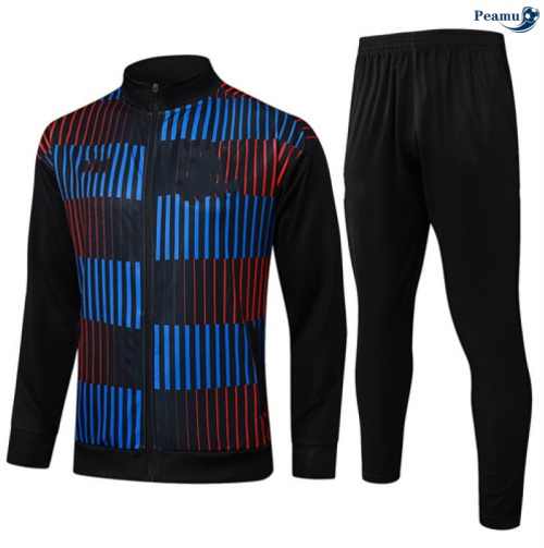Maillot Veste Survetement Barcelone Noir/Rouge 2025-2026 peamu 0543