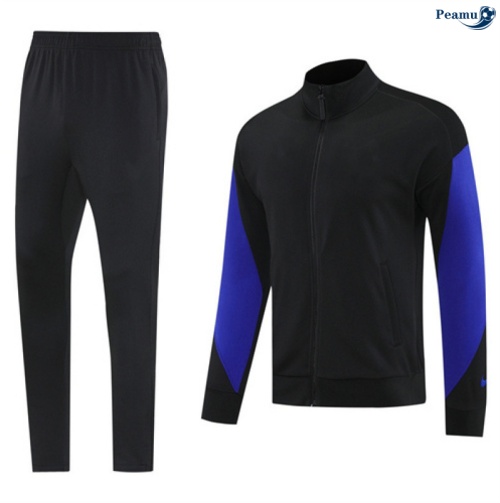 Maillot Veste Survetement Barcelone Noir/Bleu 2025-2026 peamu 0545