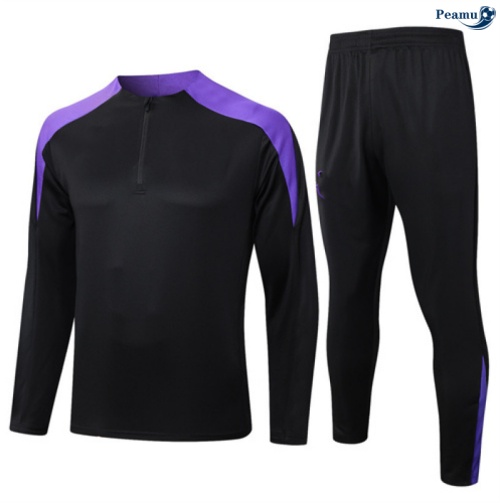 Maillot Survetement Barcelone Noir/Violet 2025-2026 peamu 0547