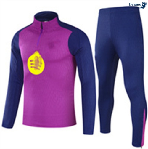 Maillot Survetement Barcelone Violet/Bleu Marine 2025-2026 peamu 0563