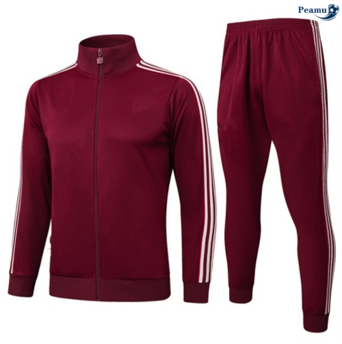 Maillot Veste Survetement Bayern Munich Rouge/Blanc 2025-2026 peamu 0522