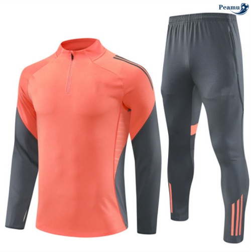 Maillot Survetement Bayern Munich Enfant Orange/Gris 2025-2026 peamu 0787