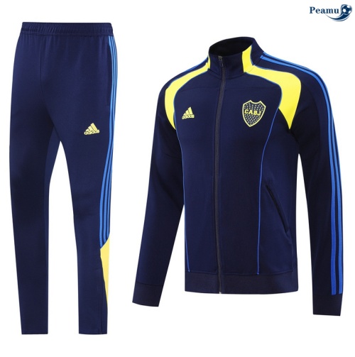 Maillot Veste Survetement Boca Juniors Bleu Marine/Jaune 2025-2026 peamu 0458