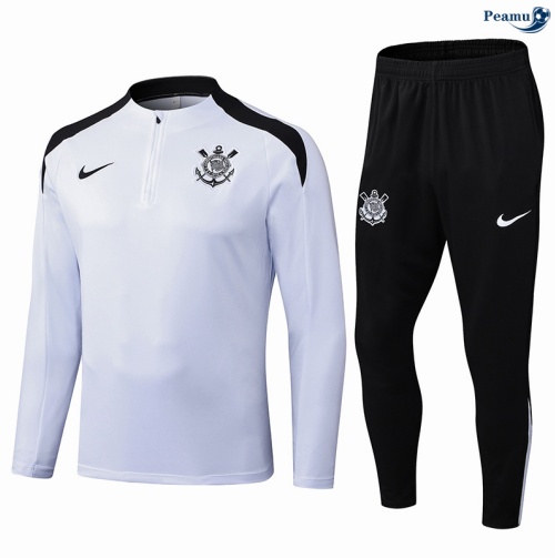 Maillot Survetement Corinthiens Blanc/Noir 2025-2026 peamu 0459