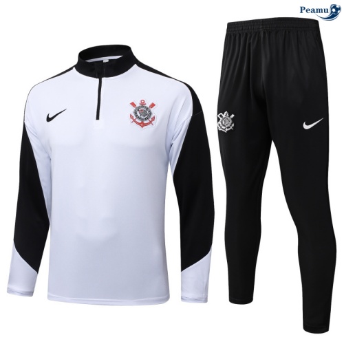 Maillot Survetement Corinthiens Blanc/Noir 2025-2026 peamu 0461