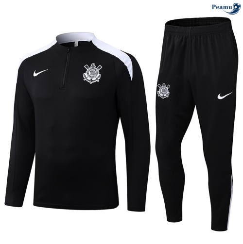 Maillot Survetement Corinthiens Noir/Blanc 2025-2026 peamu 0462