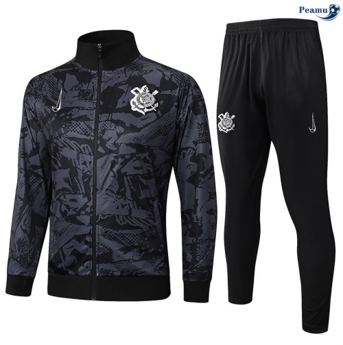 Maillot Veste Survetement Corinthiens Noir 2025-2026 peamu 0463