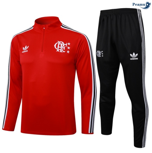 Maillot Survetement Flamengo Rouge/Noir/Blanc 2025-2026 peamu 0473