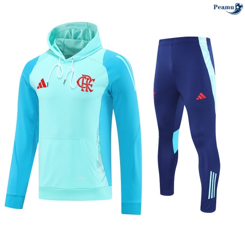 Maillot Sweatshirt à capuche Flamengo Vert/Bleu 2025-2026 peamu 0475