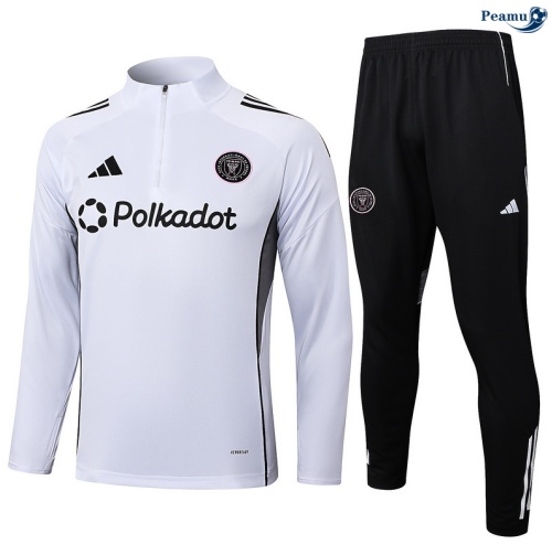 Maillot Survetement Inter Miami Blanc/Noir 2025-2026 peamu 0484