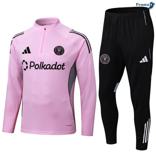 Maillot Survetement Inter Miami Rose/Noir 2025-2026 peamu 0486