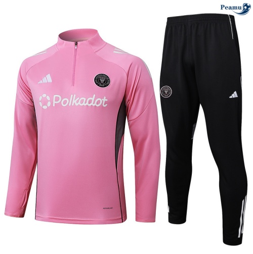 Maillot Survetement Inter Miami Rose/Noir 2025-2026 peamu 0487