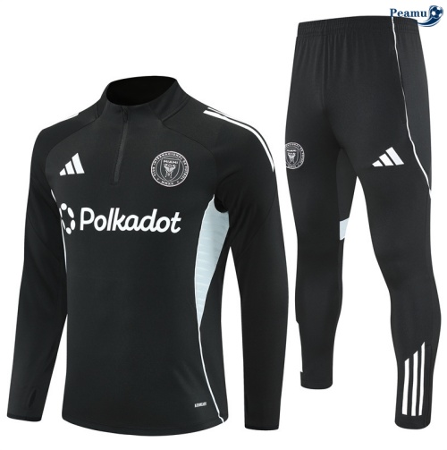 Maillot Survetement Inter Miami Noir/Blanc 2025-2026 peamu 0489