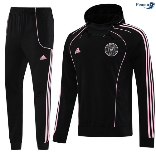 Maillot Sweatshirt à capuche Inter Miami Noir/Rose 2025-2026 peamu 0491