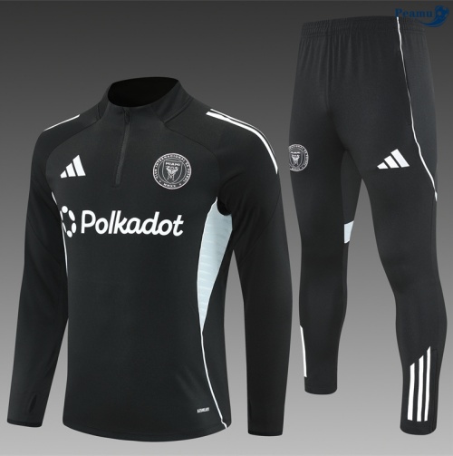 Maillot Survetement Inter Miami Enfant Noir/Blanc 2025-2026 peamu 0773