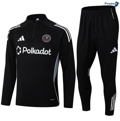 Maillot Survetement Inter Miami Enfant Noir/Blanc 2025-2026 peamu 0775
