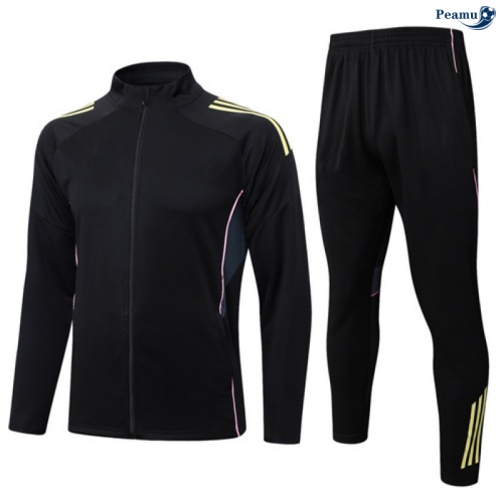 Maillot Veste Survetement Juventus Noir/Jaune 2025-2026 peamu 0744