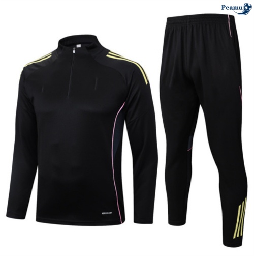 Maillot Survetement Juventus Noir/Jaune 2025-2026 peamu 0745