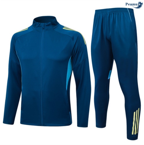 Maillot Veste Survetement Juventus Bleu Clair/Jaune 2025-2026 peamu 0747