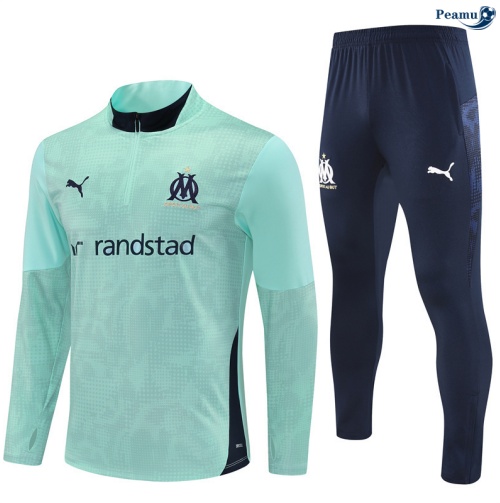 Maillot Survetement Marseille Enfant Bleu 2025-2026 peamu 0894