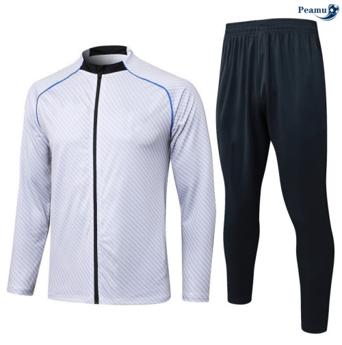 Maillot Veste Survetement Naples Gris 2025-2026 peamu 0751
