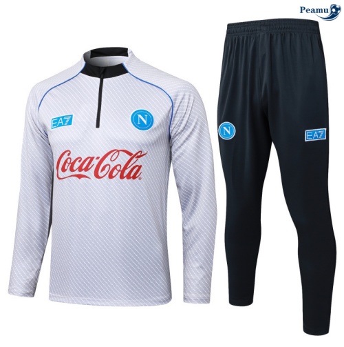 Maillot Survetement Naples Gris 2025-2026 peamu 0752