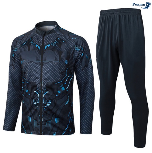 Maillot Veste Survetement Naples Gris foncé 2025-2026 peamu 0754
