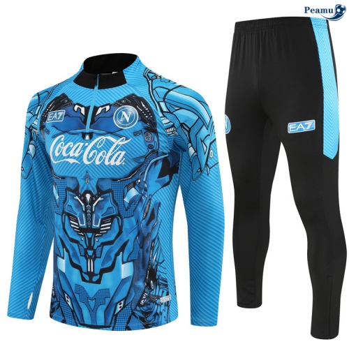 Maillot Survetement Naples Bleu/Noir 2025-2026 peamu 0755