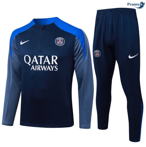 Maillot Survetement PSG Bleu Marine/Bleu 2025-2026 peamu 0661