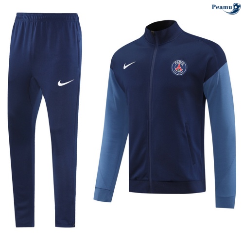Maillot Veste Survetement PSG Bleu Marine 2025-2026 peamu 0662