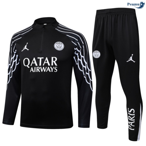 Maillot Survetement PSG Noir 2025-2026 peamu 0673