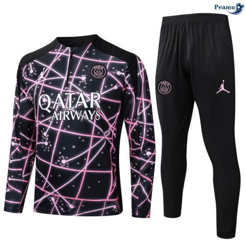 Maillot Survetement PSG Noir 2025-2026 peamu 0675