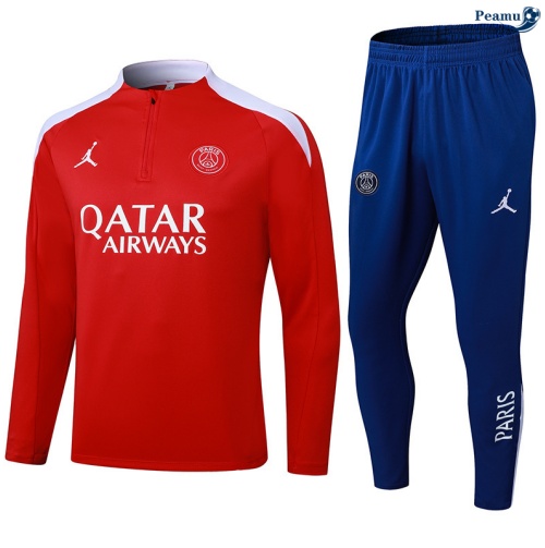 Maillot Survetement PSG Rouge/Bleu/Blanc 2025-2026 peamu 0677