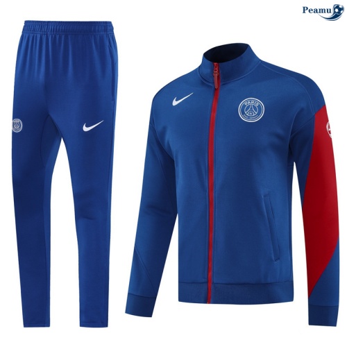Maillot Veste Survetement PSG Bleu/Rouge 2025-2026 peamu 0680