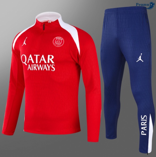 Maillot Survetement PSG Rouge/Bleu/Blanc 2025-2026 peamu 0682