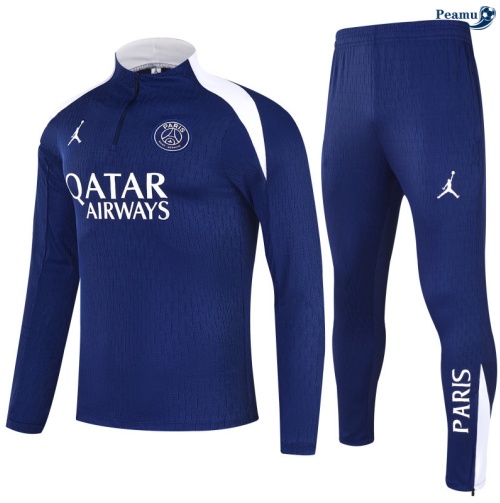 Maillot Survetement Enfant PSG Bleu Marine/Blanc 2025-2026 peamu 0904
