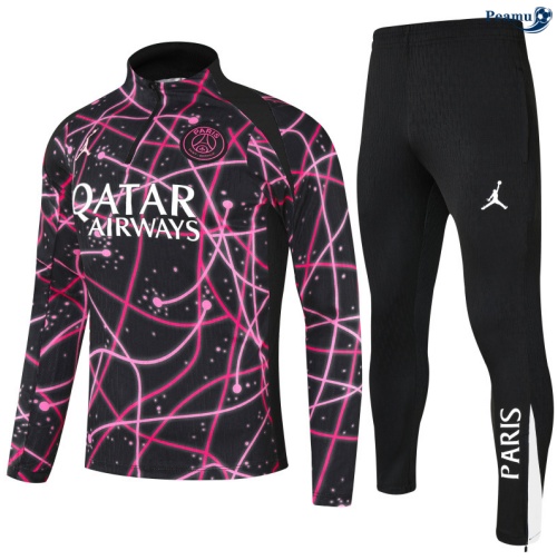 Maillot Survetement PSG Enfant Rose/Noir/Blanc 2025-2026 peamu 0905