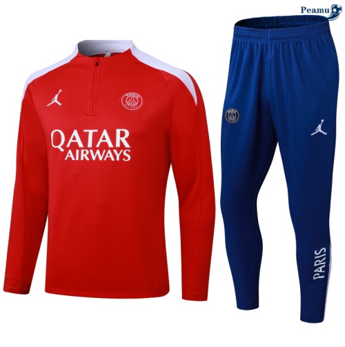 Maillot Survetement PSG Enfant Bleu/Blanc/Rouge 2025-2026 peamu 0912