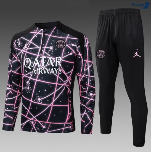 Maillot Survetement PSG Enfant Noir 2025-2026 peamu 0918