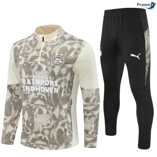Maillot Survetement PSV Eindhoven Jaune/Noir 2025-2026 peamu 0493