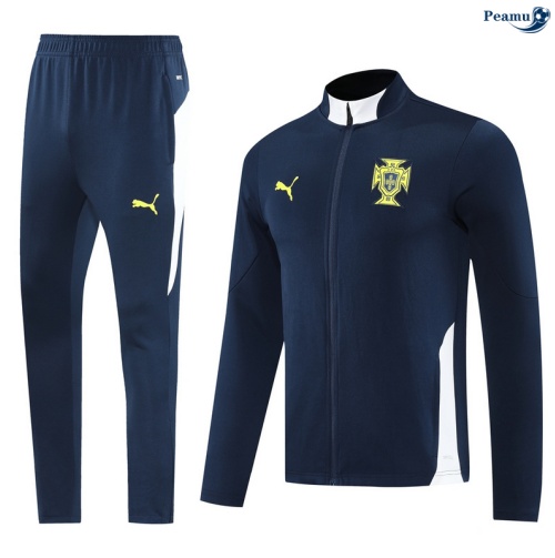 Maillot Veste Survetement Portugal Bleu Marine/Blanc 2025-2026 peamu 0715