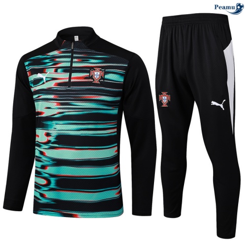 Maillot Survetement Portugal Noir/Vert/Blanc 2025-2026 peamu 0719