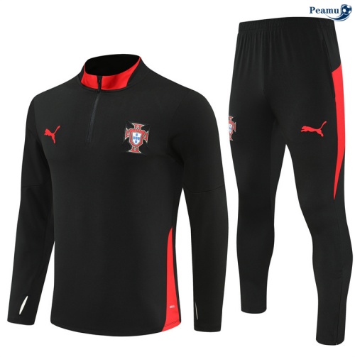 Maillot Survetement Portugal Noir/Rouge 2025-2026 peamu 0720