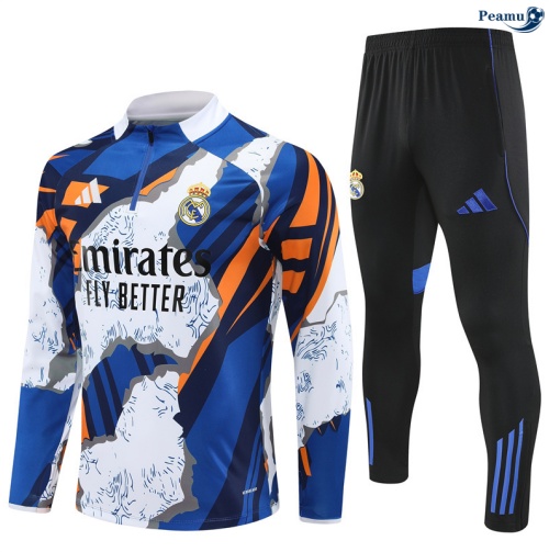 Maillot Survetement Real Madrid Jaune/Bleu/Noir 2025-2026 peamu 0614
