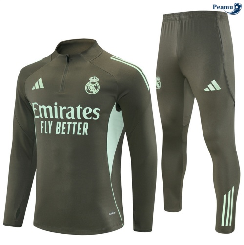Maillot Survetement Real Madrid Vert 2025-2026 peamu 0618