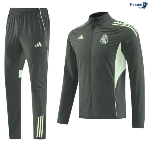 Maillot Coupe vent Real Madrid Vert 2025-2026 peamu 0626
