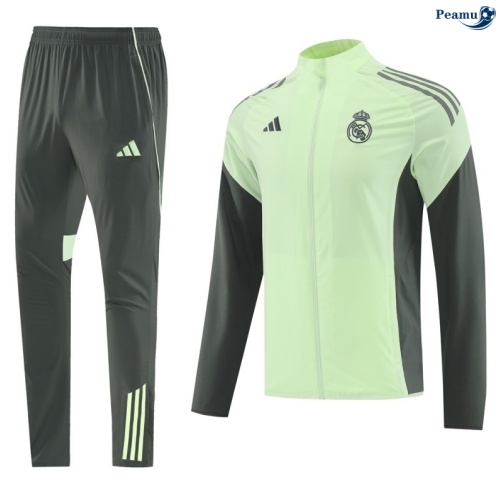 Maillot Coupe vent Real Madrid Vert 2025-2026 peamu 0632