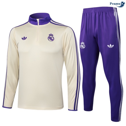 Maillot Survetement Real Madrid abricot/Violet 2025-2026 peamu 0644