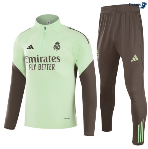 Maillot Survetement Real Madrid Vert/brun 2025-2026 peamu 0651