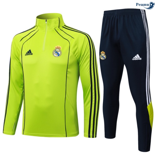 Maillot Survetement Real Madrid Enfant Vert/Vert 2025-2026 peamu 0844